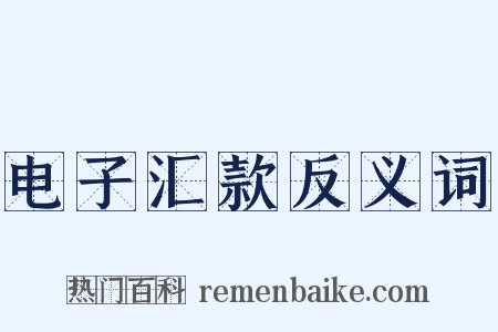 电子汇款反义词是什么意思的图片